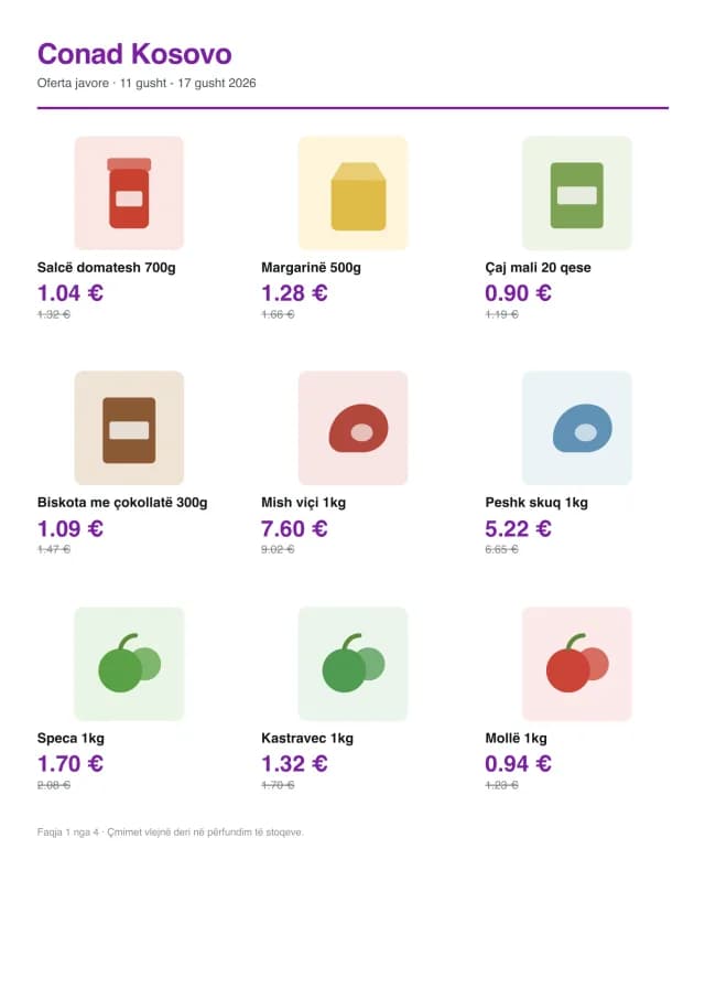 Oferta javore - Conad Kosovo